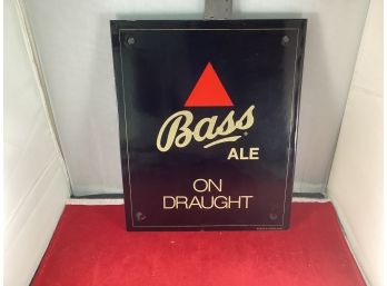 1990 Bass Ale On Draught Porcelain Sign Made In England Some Small Chips See Pictures