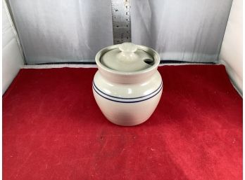 Vintage Martinez Pottery Hand Turned Honey Pot Made In The USA Marshall, TX Good Overall Condition
