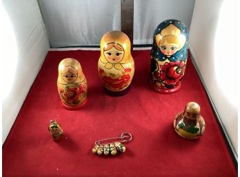 From Large To Small A Russian Nesting Doll Collection Made In The USSR Good Overall Condition