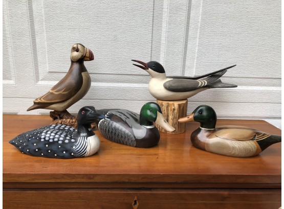 Hand Carved Ducks And Birds