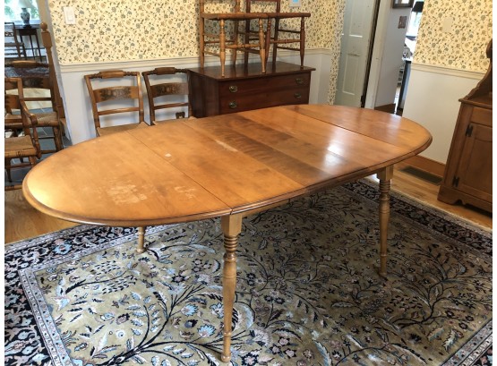 Antique Solid Maple Dining Room Table