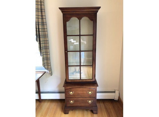 Connecticut House Cherry Lighted Bookcase