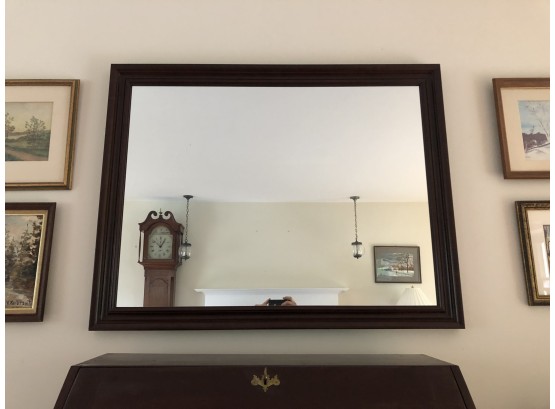 Contemporary Wooden Framed Mirror