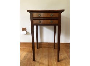 Antique Flame Mahogany With Inlay Side Table