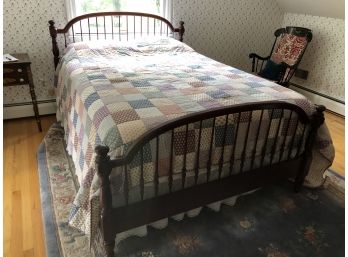 Antique Hitchcock Queen Frame With Mattress And Boxspring