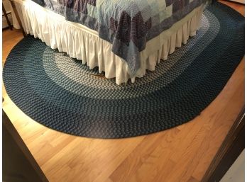 Large Vintage Oval Rag Rug
