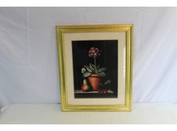 Framed Print 'Flowers In Clay Pot'
