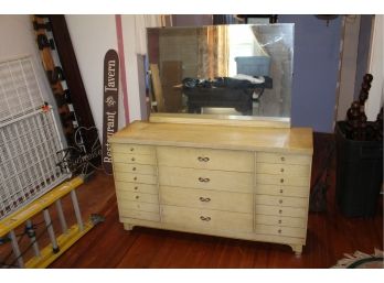 Painted Bureau With Mirror