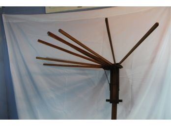 Antique Fan Outdoor Wood Laundry Drying Rack