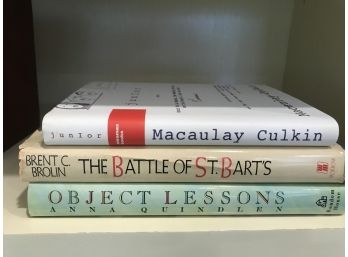 3 Piece Lot Of 1st Edition Books - Junior, The Battle Of St. Barts, Object Lessons