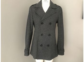 Women's Sisley Double Breasted Cotton Blend Coat Jacket  - Size 44  US Large