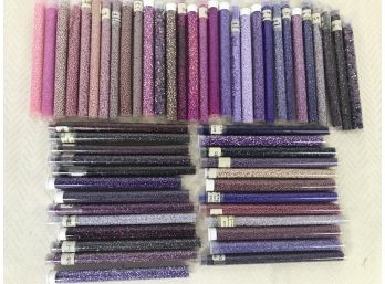 55 PC Lot Of  Seed Beads - The Cotton Candy Collection - Pinks And Purples
