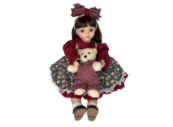 Porcelain Collector Doll & Bear  ' I Love You Beary Much' Marie Osmond And Annette Funicello 16498/20000