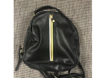 Steve Madden Leather Purse Backpack - Black