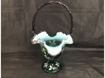 Fenton Glass New Century Collection XXI Hand Painted With 3D Accents - Original Sticker
