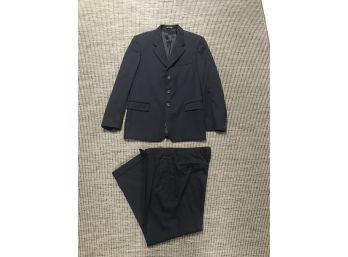 Men's Navy Suit By Princeton - Wool, Made In Italy - Estimate 42R, 33W