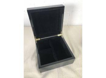 NEW Papyrus Black Lacquer Jewelry Box -  Hinged,  Velvet Lined  MRSP $48