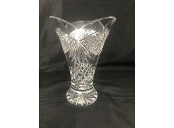 Signed Crystal Vase - Appears To Be Cavalli?  Significant Weight