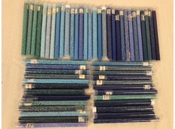 55 PC Lot Of Seed Beads - The Blue Collection