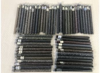 55 PC Lot Of Seed Beads - The Midnight Collection - Black, Deep Blues And Purples