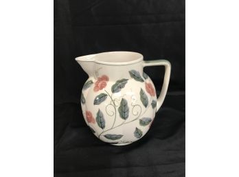 Laura Ashley Hand Painted Pitcher - 1996 - Made In Thailand
