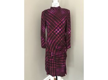 Vintage Hanae Mori Boutique Silk Dress - Size 14
