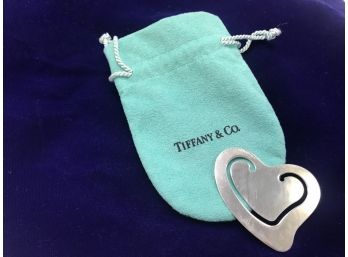Elsa Perretti Heart Shaped Sterling Book Mark For Tiffany  In Tiffany Pouch - Marked 925