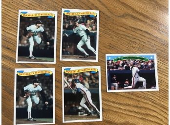 Topps 5pc Baseball Card Lot - 1986 World Series And NL Championship