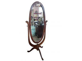 Tall Free Standing Wooden Mirror - 64' High