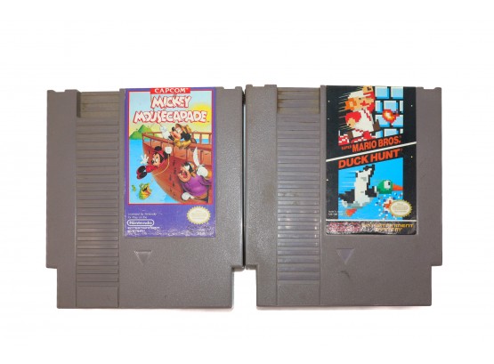2 Nintendo Games Duck Hunt/Super Mario Bros! & Mickey Mousecapade
