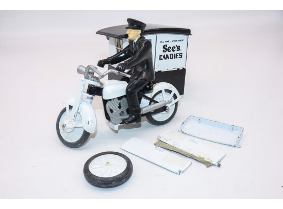 See's Candies Motorcycle & Delivery Sidecar W/ Driver