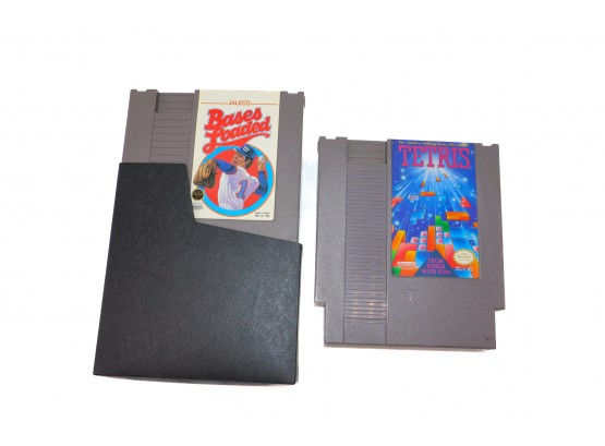2 Nintendo Games Tetris & Bases Loaded