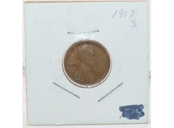 1917S Bronze Lincoln Wheat Penny