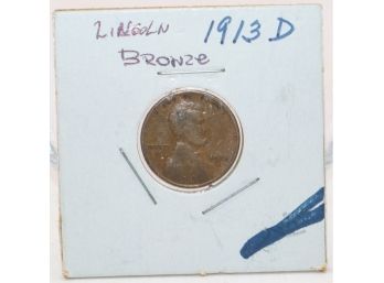 1913D Bronze Lincoln Penny
