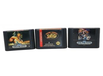 3 Sega Genesis Games: Streets Of Rage 2, Rambo III, Boxing Legends