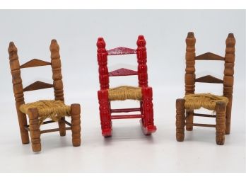 Doll House Rustic Chairs
