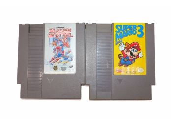 2 Nintendo Games Super Mario 3 & Blades Of Steel