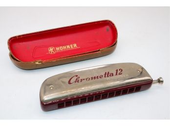 Vintage Chrometta 12 Hohner Harmonica Made In Germany