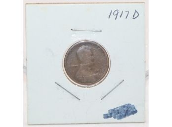 1917D Bronze Lincoln Wheat Penny