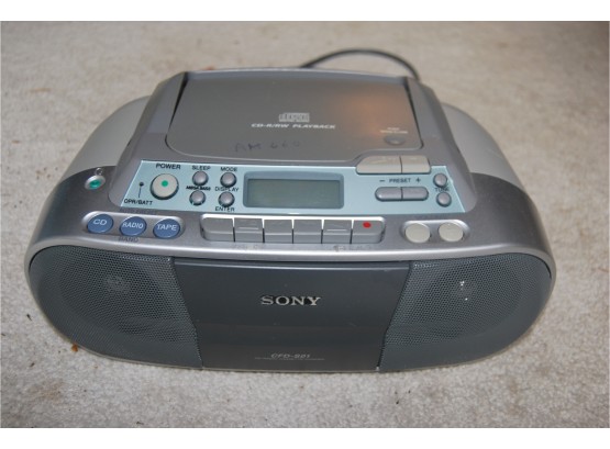 Sony Radio, CD And Cassette Player Model CFD-S01
