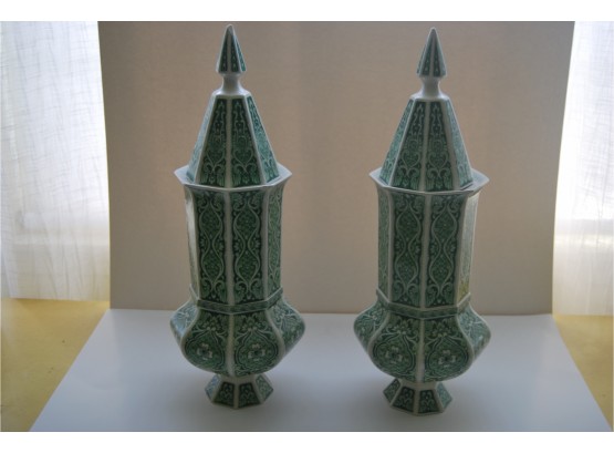 Pair Of Two Asian Vases