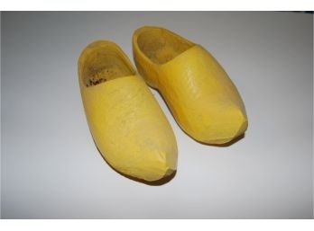 Yellow Wooden Clogs