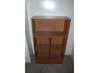 Wood Bookshelf With Wood Dividers