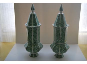 Pair Of Two Asian Vases