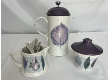 Portmeirion 'Dusk' By Jo Gorman English Made Ceramic Coffee Set