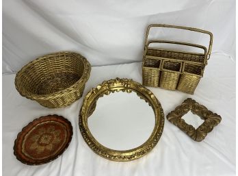 Collection Of Florentine Gilt-Wood Items