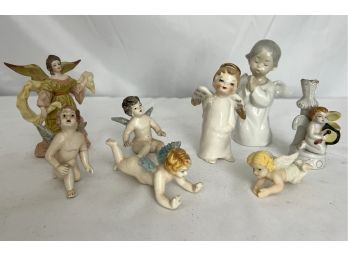 Collection Of Porcelain Cherub & Angel Figurines