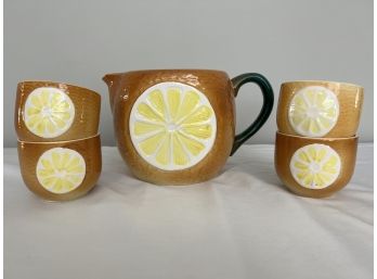 Fabulous Vintage Majolica Lemonade Set