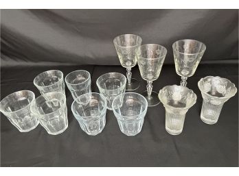 Collection Of French Water Glasses & More