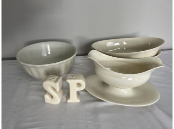 Collection Of Cream Porcelain Tableware